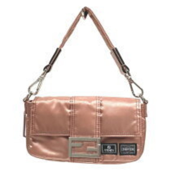 FENDI Baguette Phone Case PORTER pink nylon Shoulder Bag - Picture 1 of 7